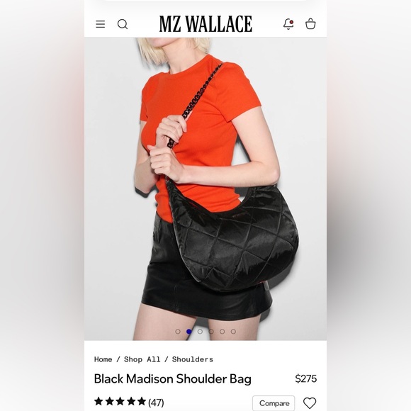 MZ Wallace Black Madison Shoulder Bag - Picture 9 of 12